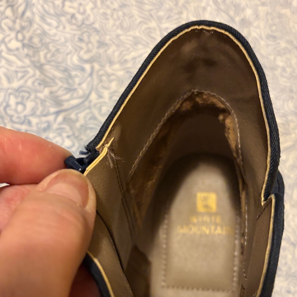 White Mountain Navy Ankle Boots - Picture 8 of 10